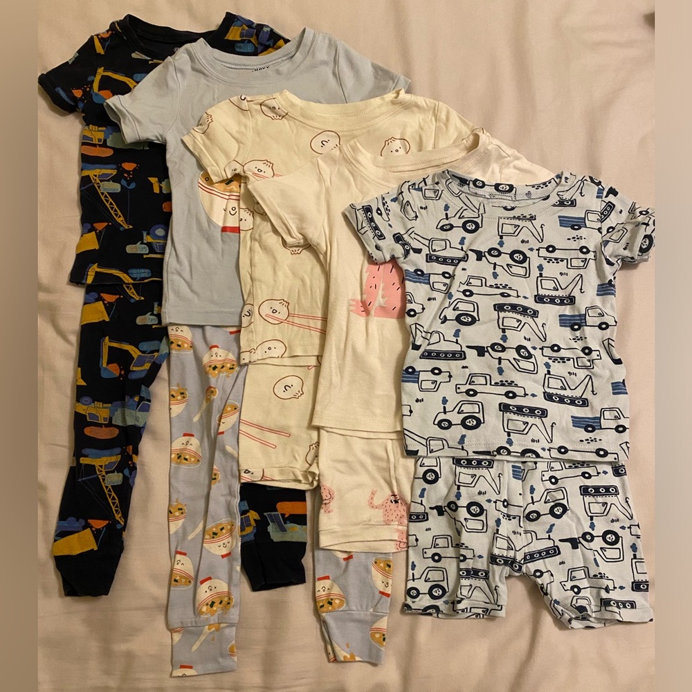 5-Pack 3T Toddler Pajamas (Short-Sleeved)